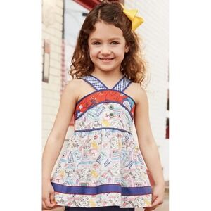 Matilda Jane Girls Wish You Were Around the World Tunic size 10 New